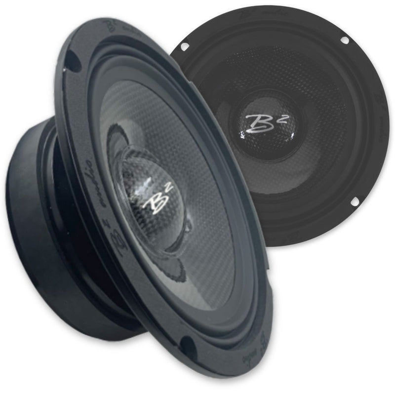 B2-RAGE6-CFM 6.5" Shallow Mount Water Resistant Speakers Pair 80W 3.3-Ohm