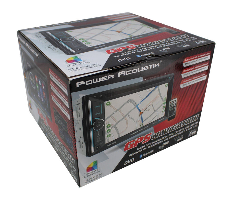 PDN-623B 2 Din 6.2" GPS Navigation Head Unit Bluetooth AUX CD/DVD Radio