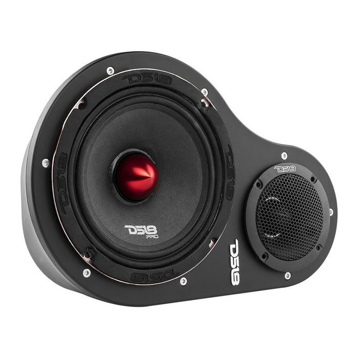 2x DS18 6.5" Speaker Enclosures & Tweeter Pods High Density ABS Universal EN6P