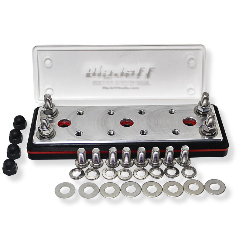 12 Spot Power / Ground 9/32 Terminal Lug Distribution Block - Big Jeff Audio