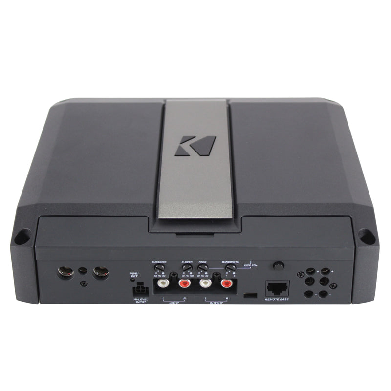 850W 1-Ohm Mono Class D Subwoofer Amplifier w/Smart Bass & LED RGB Center Panel