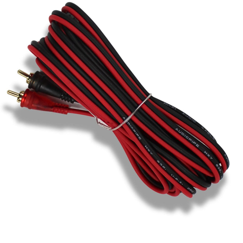 Audiopipe Frosted RCA Cables w/Gold-Plated RCA Connectors (10 Pack) 1.5-25 Feet