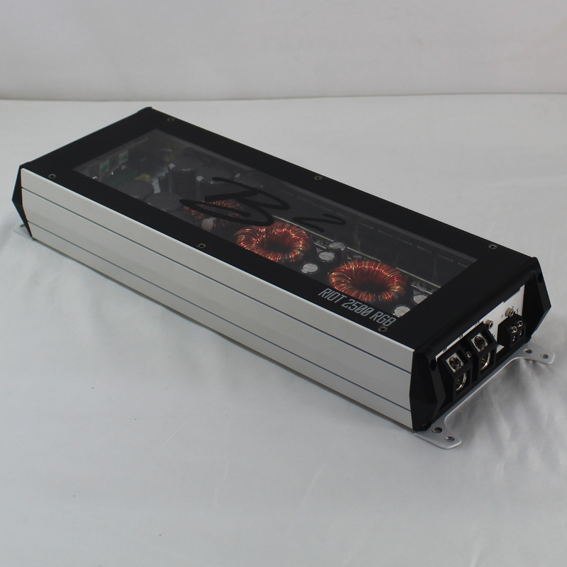 B2 Audio RIOT 2500W 1-Ohm Class D Monoblock Amplifier w/ RGB LED Light OPEN BOX
