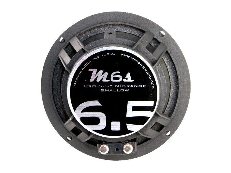 Massive Car Audio 6.5" Shallow Mount Mid-Range Speaker 300 Watts 4 Ohm M6S