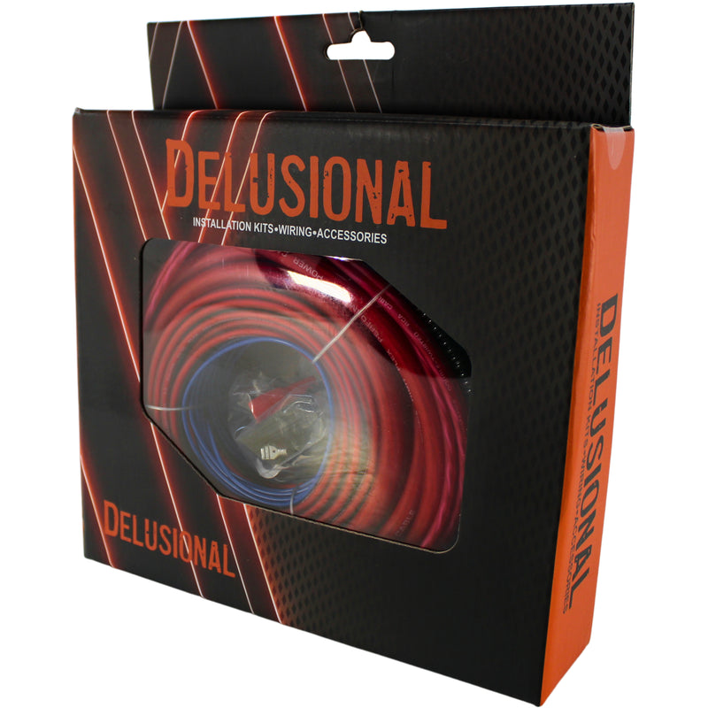 King Boxes DELUSIONAL 4GA CCA Installation Wiring Amplifier Kit / DE-4ANL