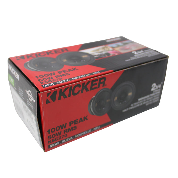Kicker KS-Series 2.75" 4 Ohm Coaxial Midrange Speakers 100 Watt Peak KSC270