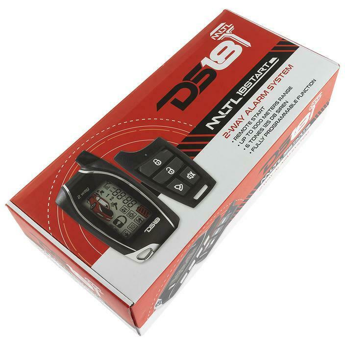 Car Alarm Security System w/ Remote Start 2 Way Keyless Entry LCD & 2 Door Locks