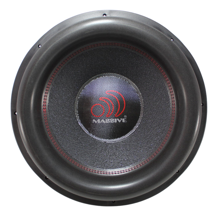 Massive Audio 18 Inch Dual 1-Ohm Subwoofer 12000W Max 4" Flat Wound Voice Coil