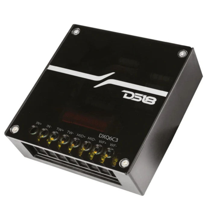 6.5" 150W RMS 4-Ohm DS18 DXQ6C3 3-Way Component Speaker Set Yellow Straw Cone