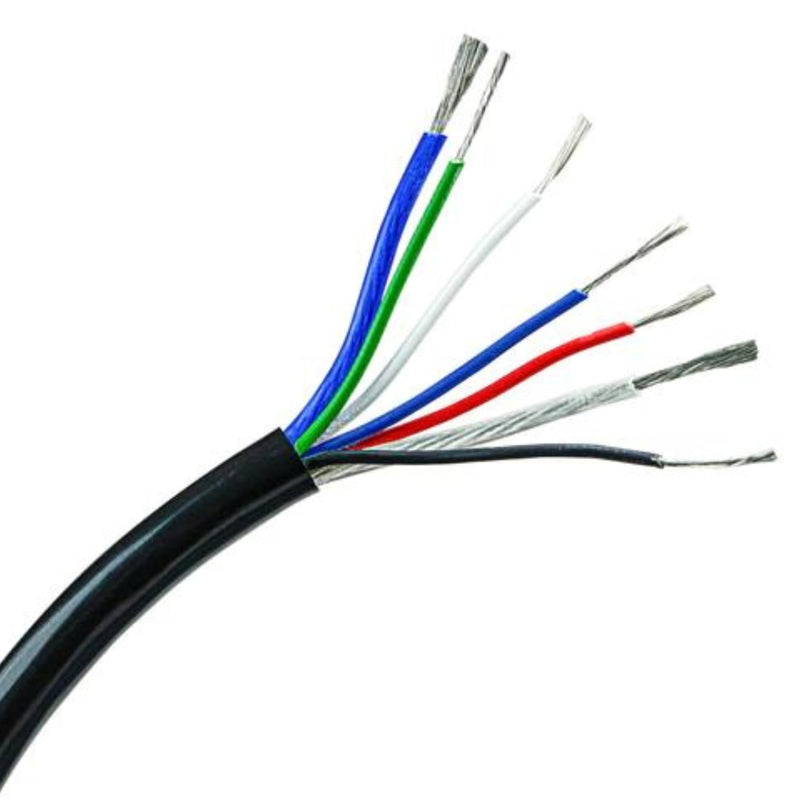 Audiopipe 100 Feet AWG 16 Guage Copper Speaker Cable W/RGB+White TMSC-16X5L-100