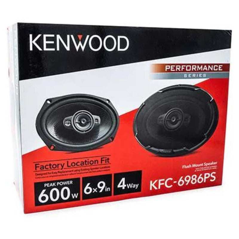 Pair of Kenwood 6"x9" Performance Series 4-ohm 600 Watts 4-Way vehicle Speakers