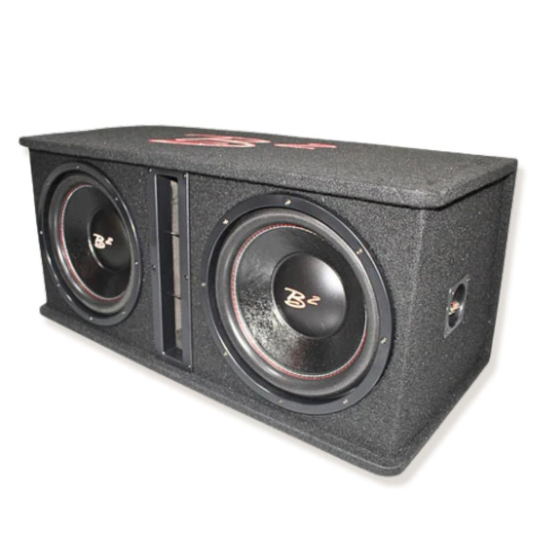 B2 Audio Full Car Audio Package DVPE212 Loaded Enclosure w/ RGB Amplifiers w/ 8" Speakers