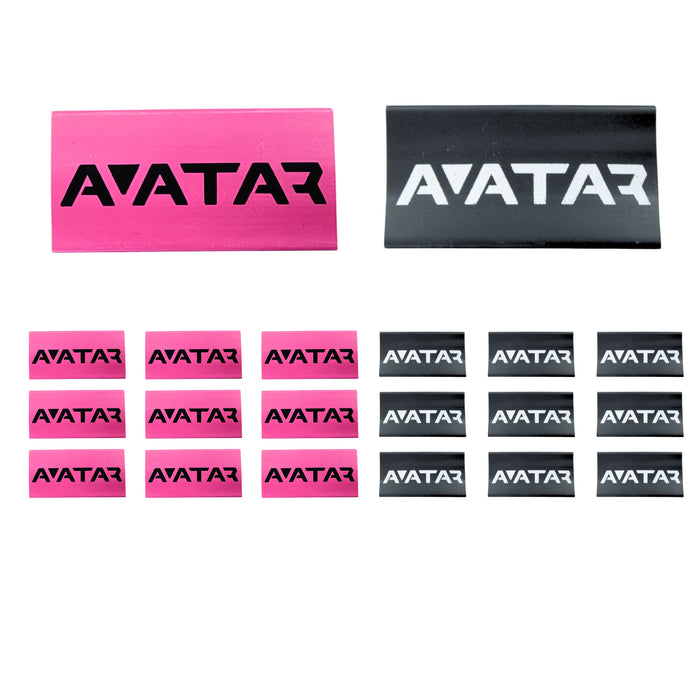 0 Gauge 3:1 Heat Shrink with Deaf Bonce / Avatar Logo Black/Red 20 Pack