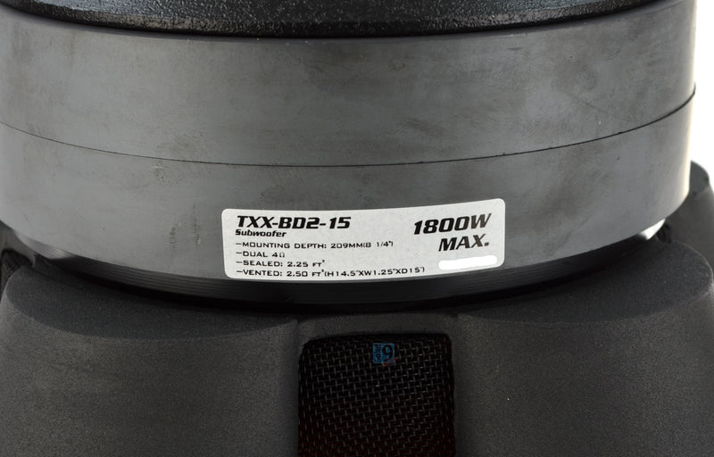 Audiopipe BD 15" Subwoofer 2000W PMPO, 750W RMS Dual 4-Ohm VC TXX-BDC2-15