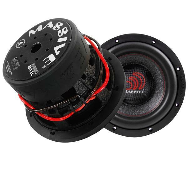 Massive Audio 8" 800 Watt Subwoofer Dual 4 Ohm Voice Coil Competition SUMMO84XL