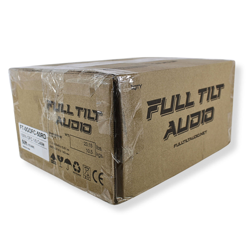 Full Tilt Audio 0 Gauge Tinned OFC Power/Ground Wire Red Lot Cut By The Foot