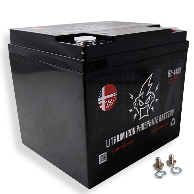 B2 Audio 44Ah LiFePO4 Lithium Battery 12V 5000W High Performance Car Audio