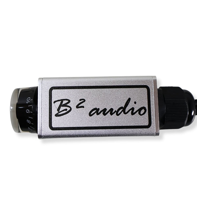 Official B2 Audio Aluminum Cased 18" RCA Bass Knob Red or Silver B2 Audio Logo