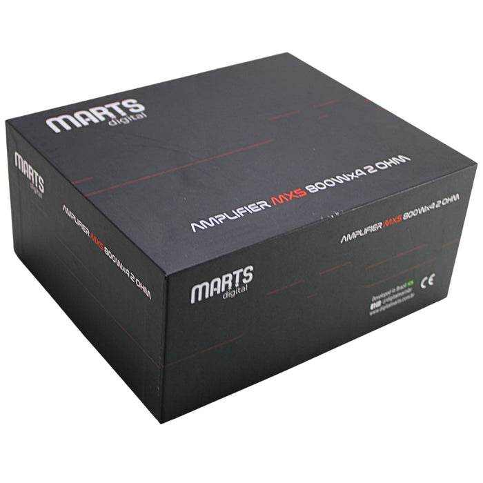Marts Digital MXS Series 4 Channel 800W Full Range 2 Ohm Amp MXS-800x4-2-V2