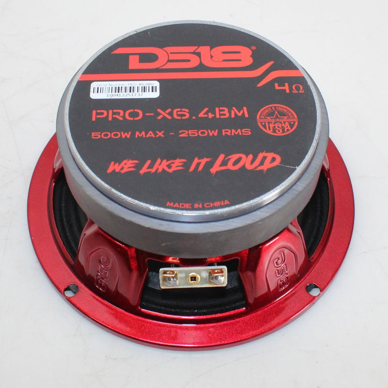 DS18 6.5" Midrange Loudspeaker 500 Watts 4 Ohm /w Bullet PRO-X6.4BM OPEN BOX