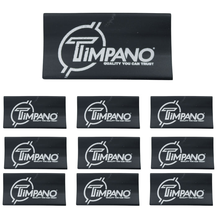 0 Gauge 3:1 Heat Shrink with Timpano Audio Logo 10 Pack Black