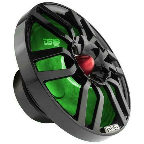 1x 10" Black Speaker Grill Cover / Built In Bullet Tweeter RGB LED Pro Audio