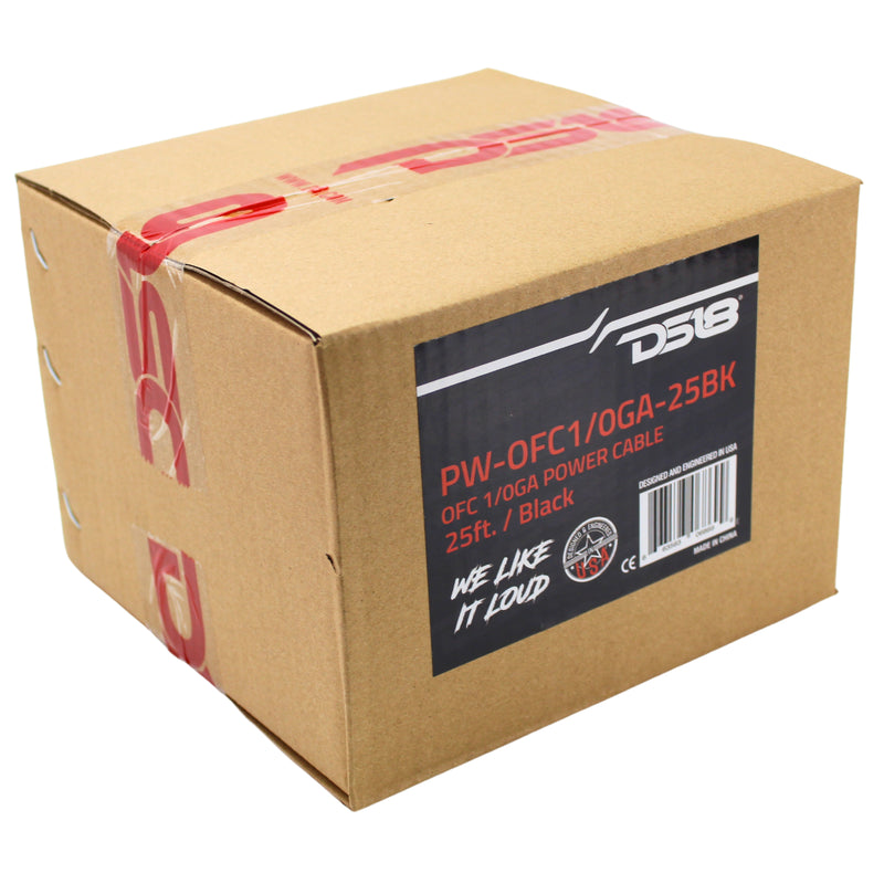 DS18 Ultra Flex 100% OFC 0GA Ground Power Wire Black Lot Cut By The Foot