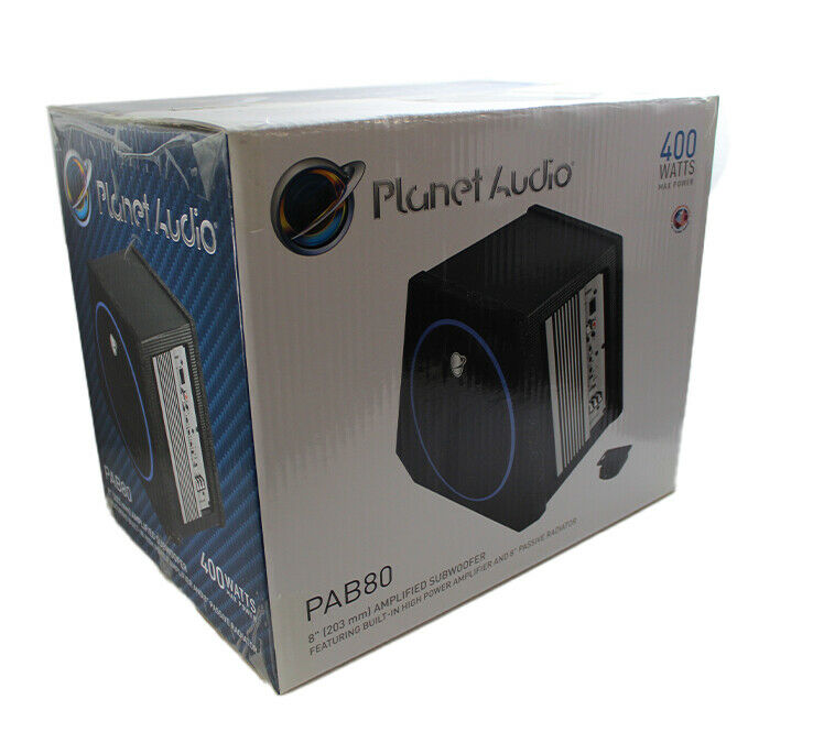 Planet Audio 8" 250 Watts Amplified Subwoofer System with Enclosure PAB80