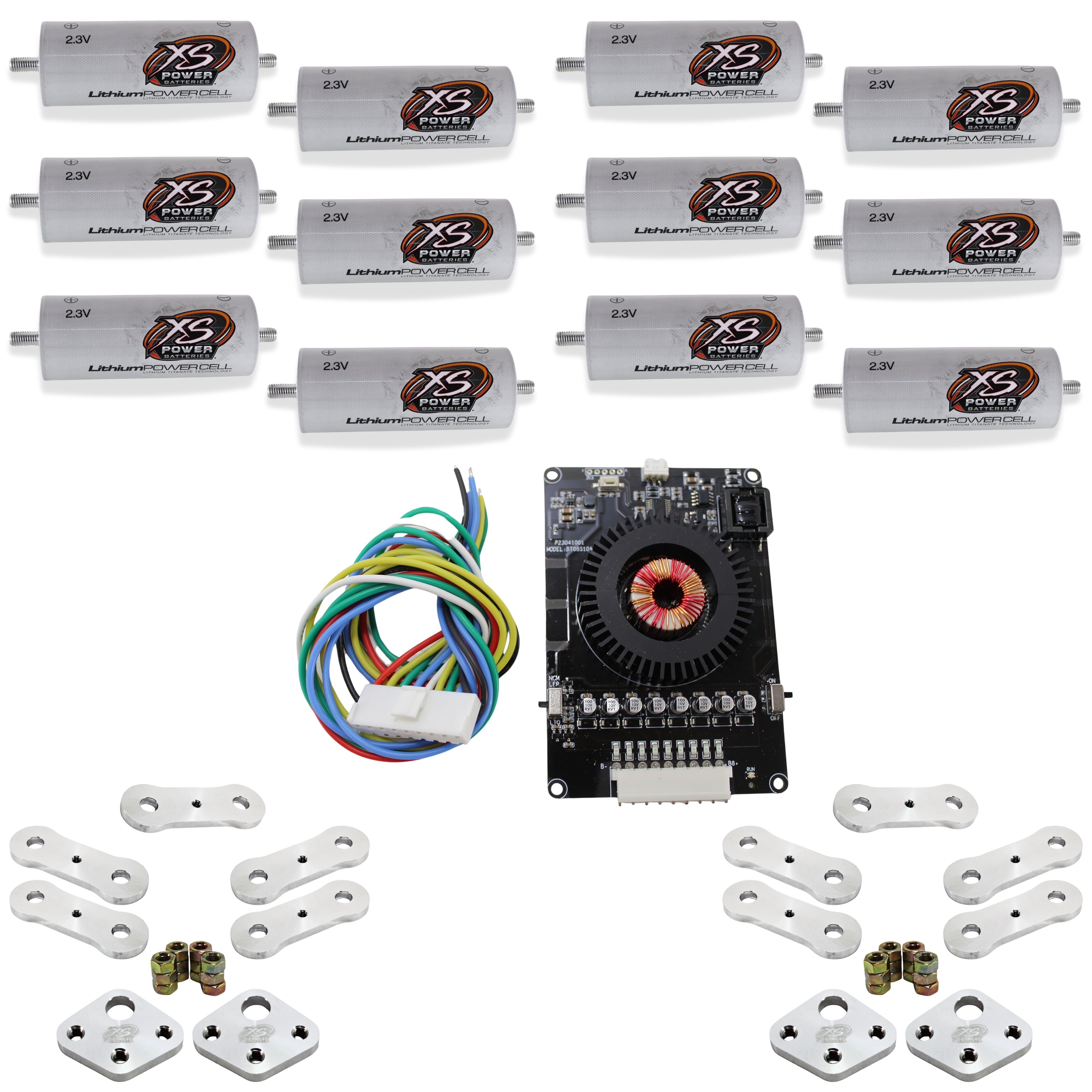 XS Power 12 Pack DIY Kit White 40AH LTO Cell Bank 2.3v W/ Dog