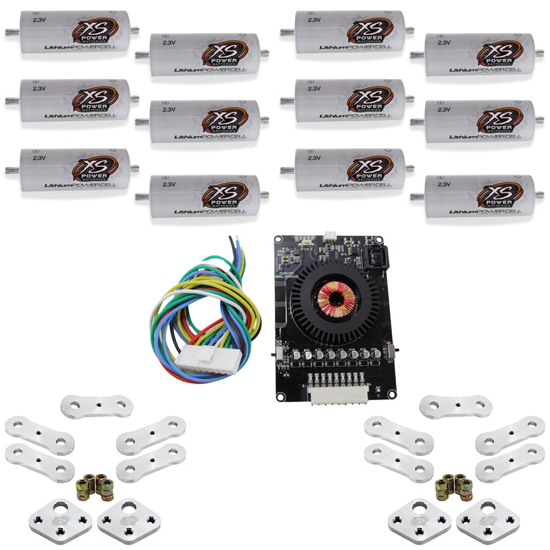 XS Power 12 Pack DIY Kit White 40AH LTO Cell Bank 2.3v W/ Dog Bones & Balancer