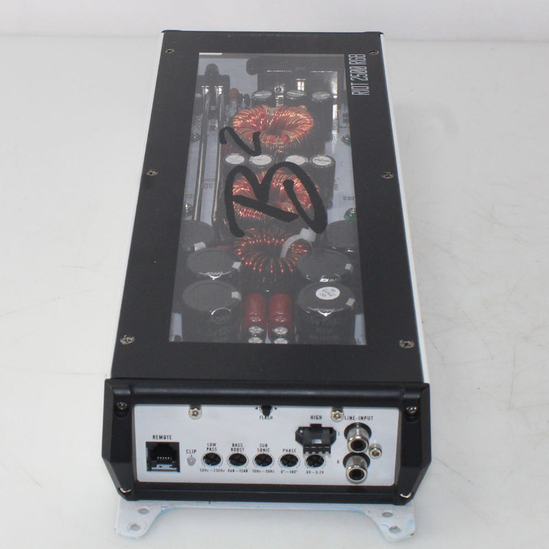 B2 Audio RIOT Series 2500W 1-Ohm Class D Monoblock Amplifier w/ RGB LED Lights OPEN BOX