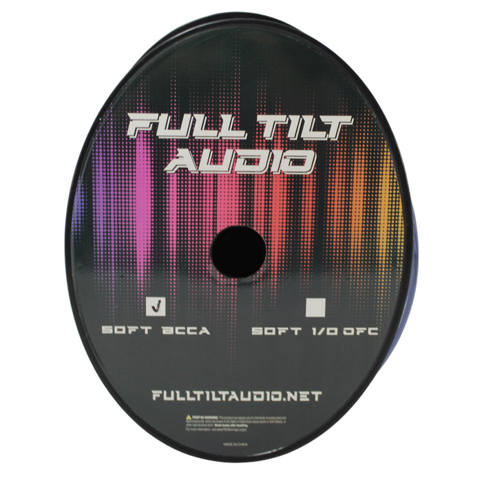 Full Tilt Audio 1/0 Gauge Copper Clad Aluminum Power/Ground Wire Blue Lot