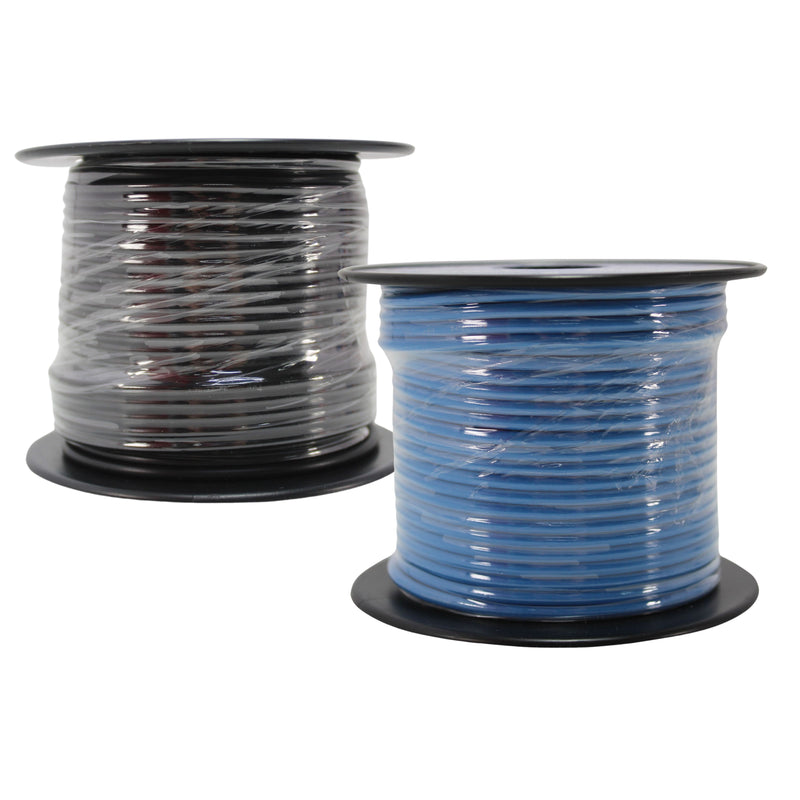 16 GA 100 FT Blue Black Stranded Spools of CCA Primary Power Ground  Wire Cable