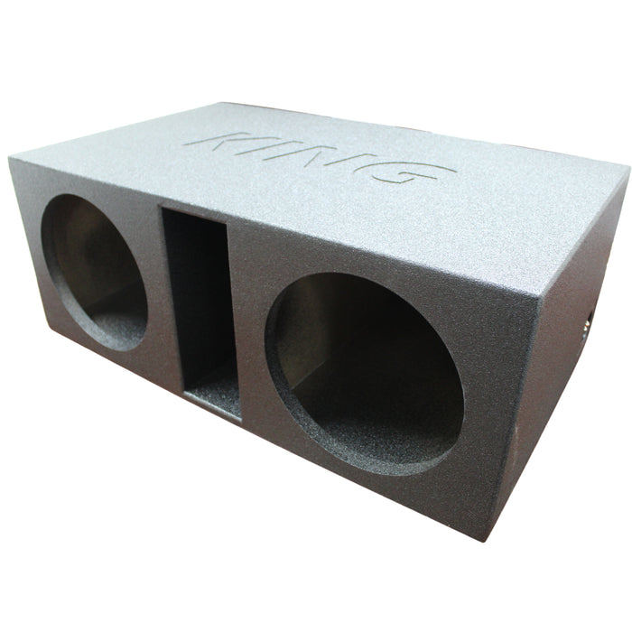 King Boxes 12" Dual Vented X-Large Sprayed Universal Subwoofer Box AK-12DVXL