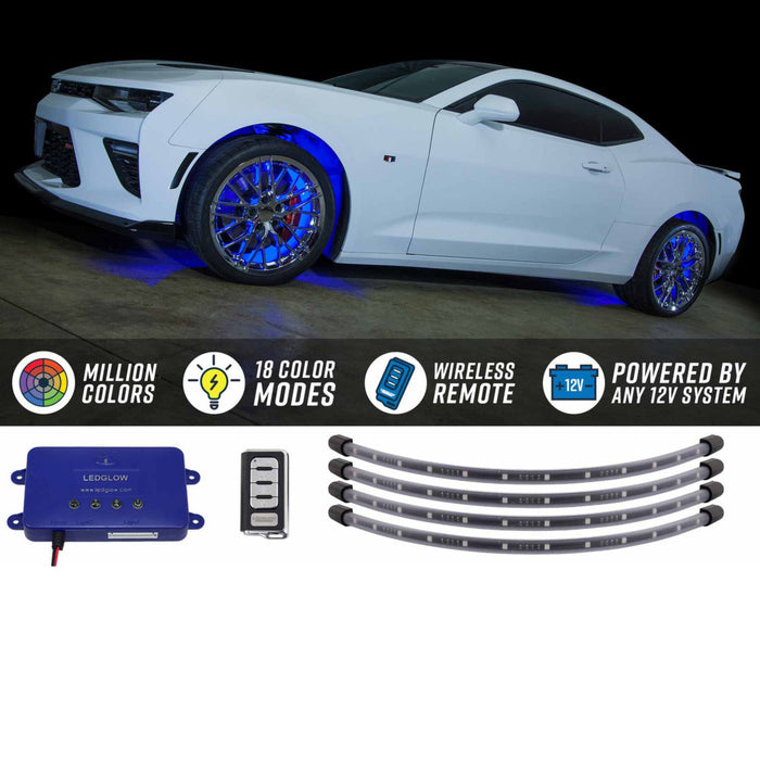 LEDGlow Million Color 24" Flexible SMD LED Light Kit For Car & Truck Wheel Wells