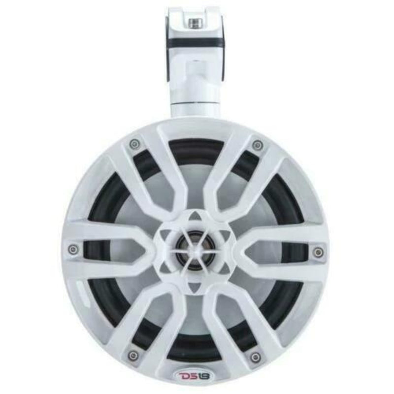 DS18 NXL6TPW 6.5" Marine Pod Tower Speakers 1" Compression Driver RGB 450W White