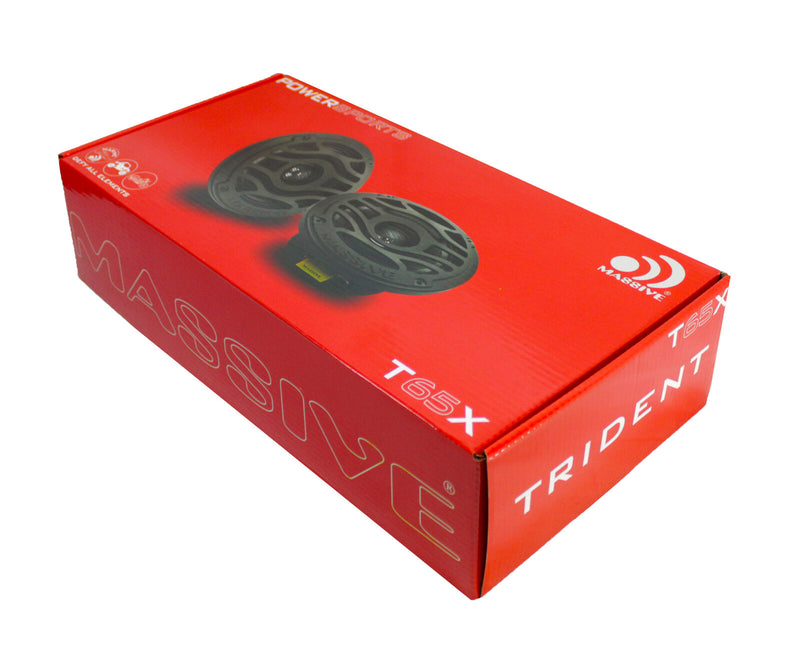 Pair of Massive Audio T65X 6.5" 480 Watt 4 Ohm 2-Way Marine Coaxial Speakers