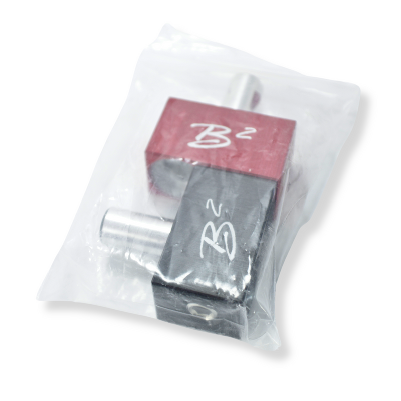 B2 Audio Dual 0GA to Single 0GA Amplifier Input Adapters Black and Red Pair