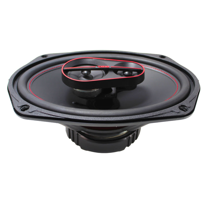 DS18 Gen-X 6"x9" 3-Way Coaxial Speakers 180W Peak 4 Ohm W/ Grills (Pair) G6.9XI