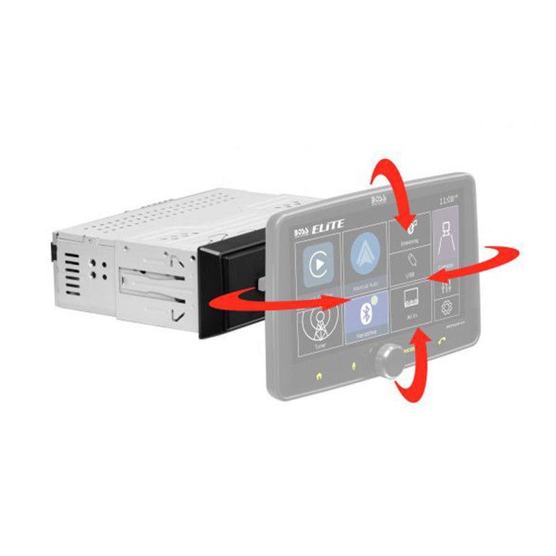 BOSS 7" Touchscreen 1-Din BT Radio with Apple CarPlay / Android Auto and Camera