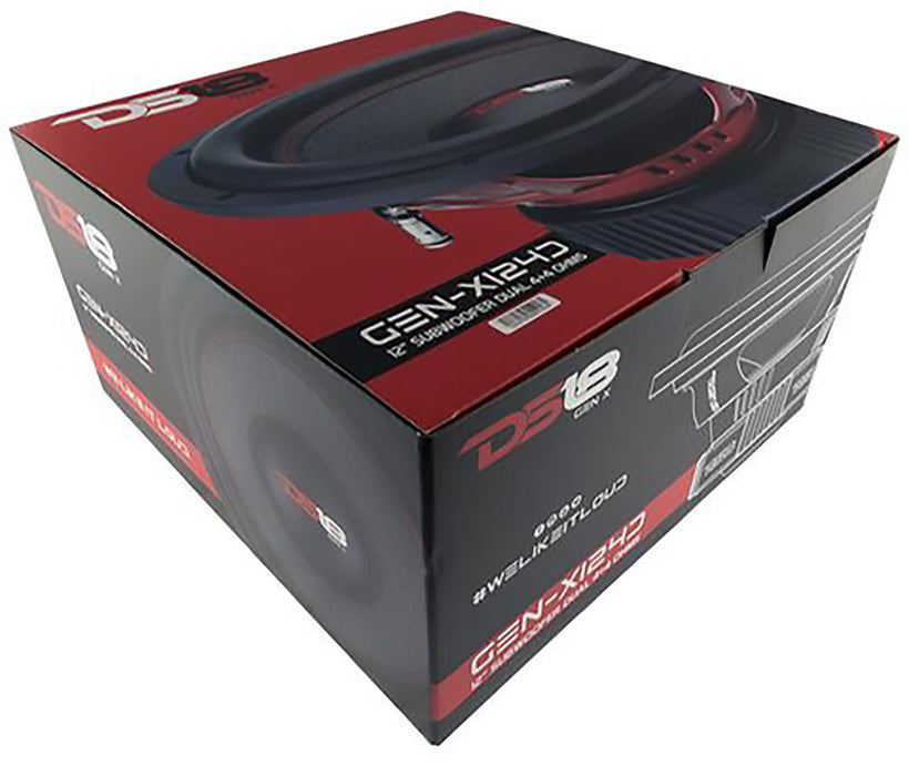 DS18 GEN-X 12" 900W Dual 4 Ohm Subwoofer GEN-X124D