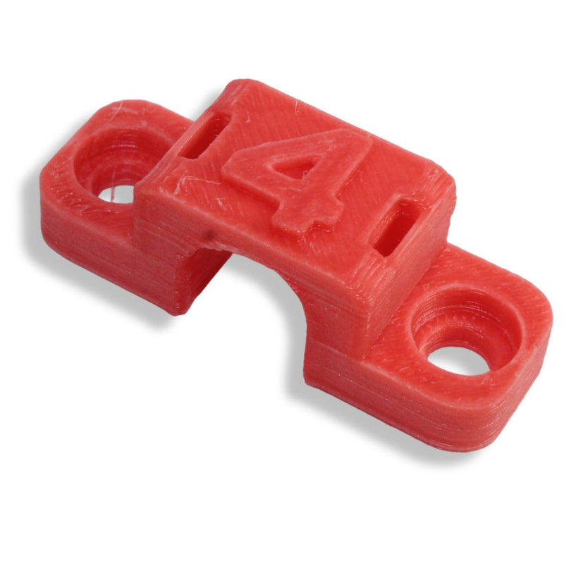 4 Gauge Cable Management Wire Comb Single Slot Can Use w/ Cable Tie Red/Black