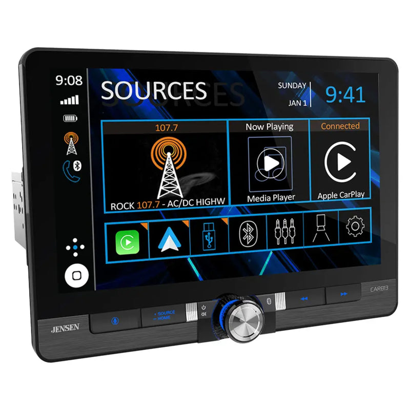 Jensen 8 Touchscreen Receiver w/Wireless Android Auto & Apple CarPlay CAR813