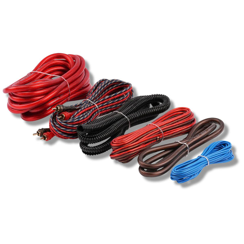 Flexible Red 4 Gauge Power Install Kit for 1 Amplifier Up to 1200 Watts RMS
