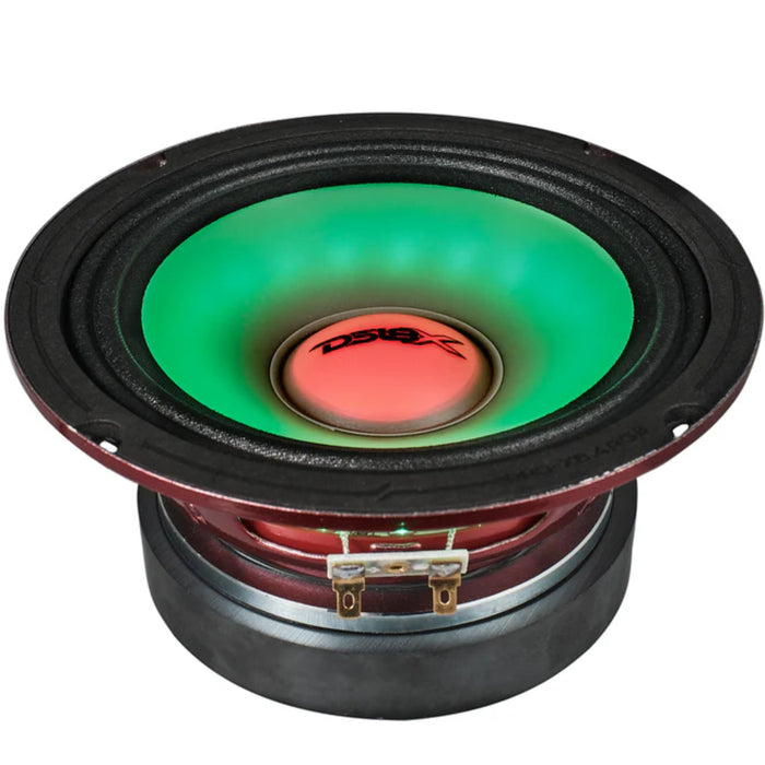 DS18 6.5" Mid-Range Loudspeaker Dual RGB LED For Cone & Dust cap 250 Watt 4-Ohm