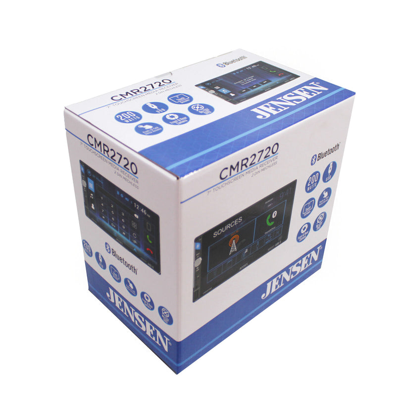 Jensen CMR2720 7" Touchscreen Bluetooth 2 Din Mechless Multimedia Receiver