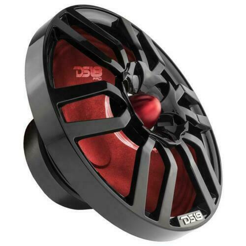 1x 10" Black Speaker Grill Cover / Built In Bullet Tweeter RGB LED Pro Audio