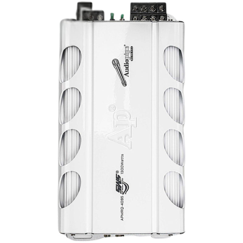 1300 Watt 2-Ohm 4-Channel Mini Mosfet Marine Amplifier w/ Remote Bass Knob