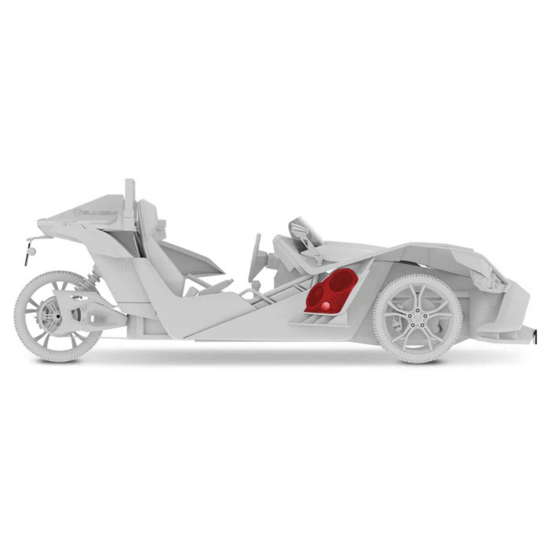 DS18 Polaris Slingshot Dual Front Fender 8 Loaded Speaker Pods LED Lighting