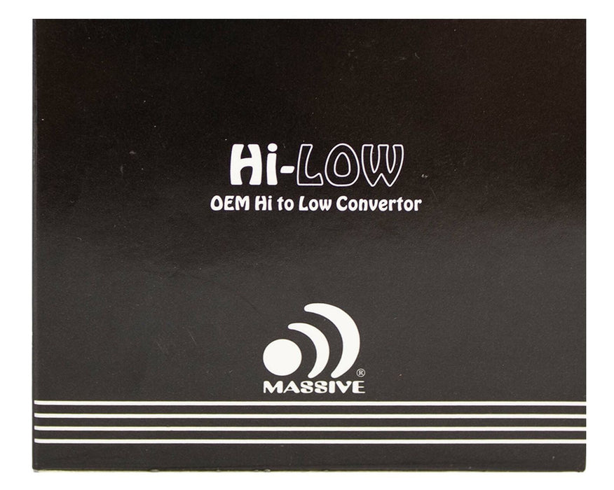 Massive Audio HI-LOW 2 Channel Hi-Low to RCA " Plug and Play" Converter
